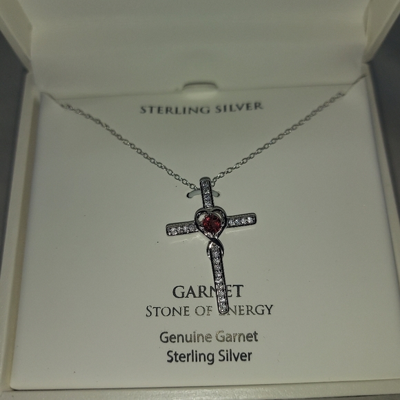Sterling silver with genuine garnet ! - Picture 3 of 4